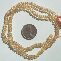 16 inch strand of 3x5mm Citrine Smooth Rondelles